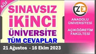 AÖF Sınavsız ikinci üniversite nasıl kayıt olunur bilgileri   bölümleri   şartları