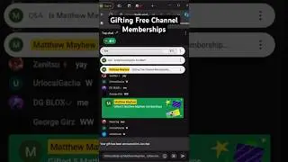 Gifting Free Channel Memberships #shorts #gaming #roblox