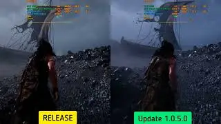 Hellblade 2 releasw vs 1.0.5.0 Comparison Side by Side