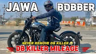 Jawa Bobber 42 Mileage 😭| Mileage After Remove DB killer | Mirror Black Jawa Mileage #jawa42bobber
