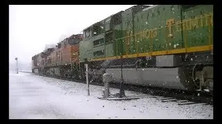 BNSF 4123 with NS 1072 E E. Oregon, Ill Mar.24.13