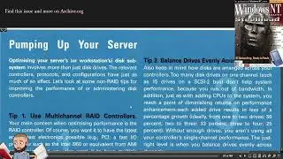 Optimizing server disk subsystem and etc 1997