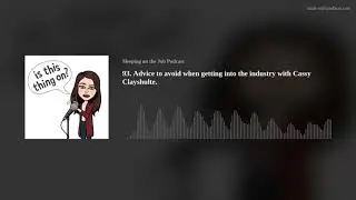 93.  Advice to avoid when getting into the photography industry, Sleeping on the Job Podcast