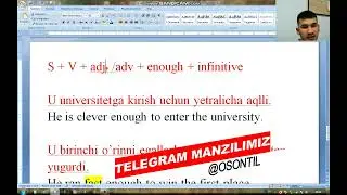 66 dars - Infinitives and Gerunds 7