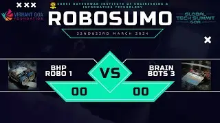 Robo Sumo Match 2: BHP Robo 1 vs. BrainBots 3 | Vibrant Goa Global Tech Summit 2024