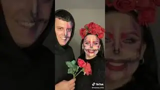 Образ для пары на хеллоуин.  Парный макияж на хэллоуин.