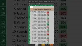 Auto Adjust Row Height and Column Width