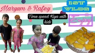 Mere neighbors k bachon NY mere sath full day spend Kiya| Hum ny nuggets banaye or khoob enjoy kiya
