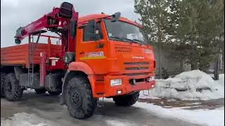 Отгрузка автомобиля бортового с КМУ Horyong HRS216 на шасси КАМАЗ 43118