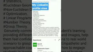 LinkedIn profile overview|| LinkedIn account sample