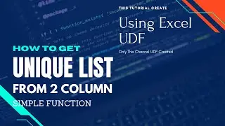 Get Unique Values From a List 2 Column Using UDF | Excel VBA