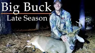 Late Season Whitetail Deer Hunting - Deer Skinned in SECONDS without Gutting! CATCH CLEAN COOK!