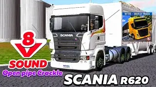 Sound SCANIA V8 Open pipe Crackle Realistis