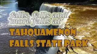 Hiking at Tahquamenon Falls State Park in Michigan