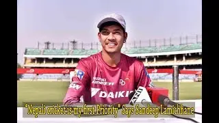 sandeep Lamichhane speaking about his experience in DD