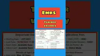 emrs tgt teacher vacancy 2023 
