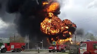 В Нижегородской области загорелась цистерна с растворителем.
