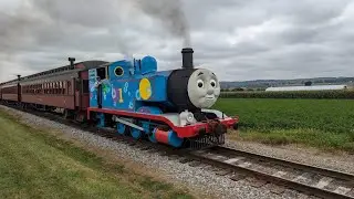 Thomas Rushes Past - Day Out with Thomas - Railfanning - Strasburg, PA (9/22/24)