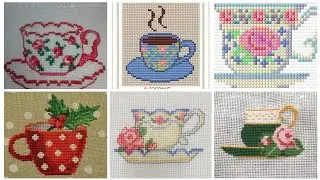 Giorgio's stylish ❌ stitch embroidery cup 🍵 covers ideas