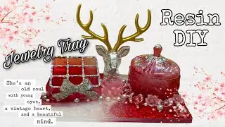 DIY Ruby Red Jewelry Tray - Resin tutorial - Jewelry Box