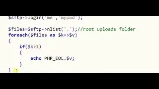 Get list of files present on a SFTP server in PHP using phpseclib library using a dummy SFTP server