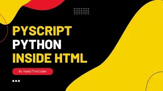 PyScript !!! Now run the python script inside HTML - PyScript