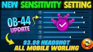 OB-44 AFTER UPDATE NEW SENSITIVITY SETTING IN FREE FIRE || AUTO HEADSHOT SETTING FREE FIRE