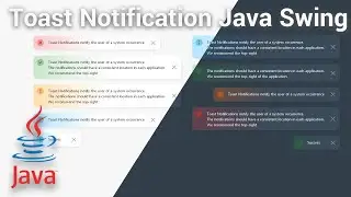 Toast Notification Using Java Swing and FlatLaf