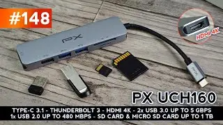 SOLUSI LAPTOP SEDIKIT PORT! - Review PX UCH160 USB Type-C 3.1 Hub Converter 6 in 1