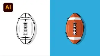 Create Realistic Vector American Football With Highlights and Shadows - Adobe Illustrator Tutorial