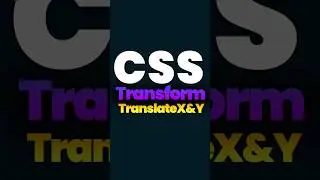 CSS Transform Translate X & Y & Scale 