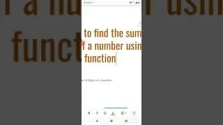 python program to find sum of digits of a number