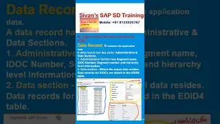 IDOC Data Record EDID4 | Interview Questions | Sivan's SAP SD Training