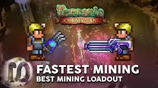 FASTEST MINING SPEED in Terraria 1.4 Journey's End, Hellevator in 20 sec! Max Mining speed