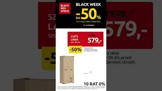 Black Week w BRW -  szafa LARA, materac MIMAS