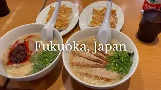 Eating Ramen and exploring temples in Fukuoka, Japan.