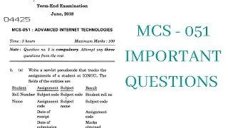 MCS - 051 Important Questions