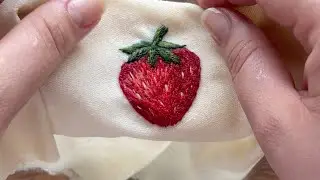 Strawberry Embroidery Tutorial 🍓 How to Embroider a Strawberry