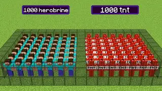 1000 herobrine vs 1000 tnt