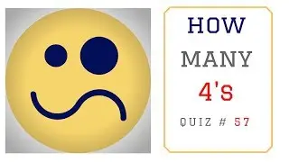 Math Puzzles with Answers in 60 seconds - How many 4's ?