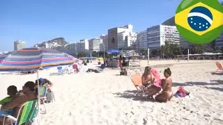 Beach Walk Brasil I Praia de copacabana I 🇧🇷 Brazil 4K