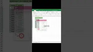 Highlight Different Row In Excel #excel