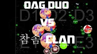 Agar.io - OAG Duo vs 참솜  Clan  [25k Mass Gameplay] (Oceania)