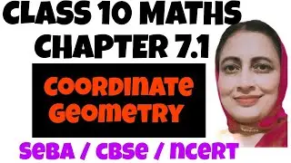 Class 10 Maths Chapter 7.1 / Coordinate Geometry chapter 7.1 Q 1/ Seba board / Cbse / Ncert /