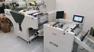 Installation : VD330 label die cutter inline with pc350 sheet cutter