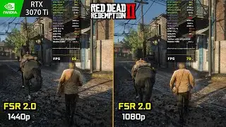 Red Dead Redemption 2 FSR 2.0 | Native 1440p vs 1080p Comparison | RTX 3070 Ti