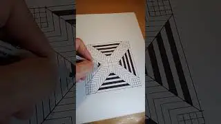 How to draw an optical illusion of a X in a box #shorts #viralvideo #art #trending