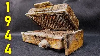 84 years old Antique Wooden Waffle Maker Restoration