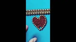 heart French knot aari work design,bead and thread work design https://youtube.com/@priyapapu-eh2sg