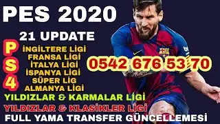 PES 20 GÜNCEL SEZON YAMASI PS4 PES 2020 2021 UPDATE FULL LİSANS VE TRANSFER FORMA YAMASI PS4PESYAMA
